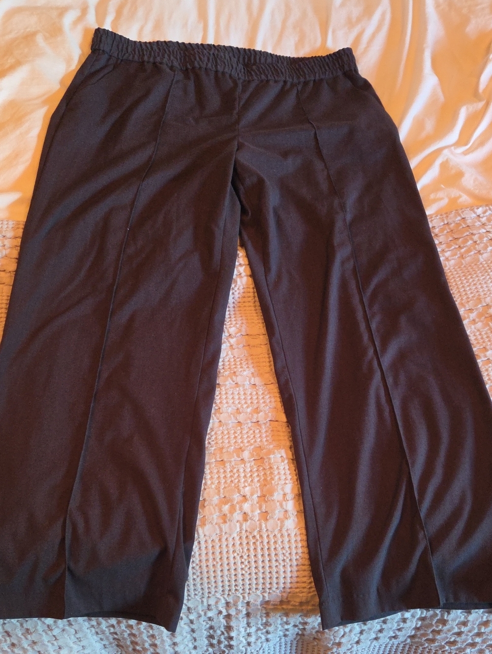 H&M Black Elastic-Waist Dress Pants